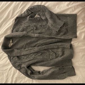 Oversized cable knit cardigan